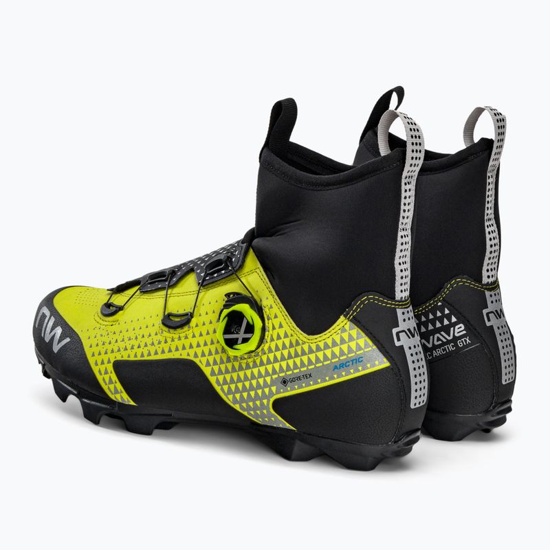 Scarpe da ciclismo MTB da uomo Northwave Celsius XC ARC. GTX giallo fluo/nero 3