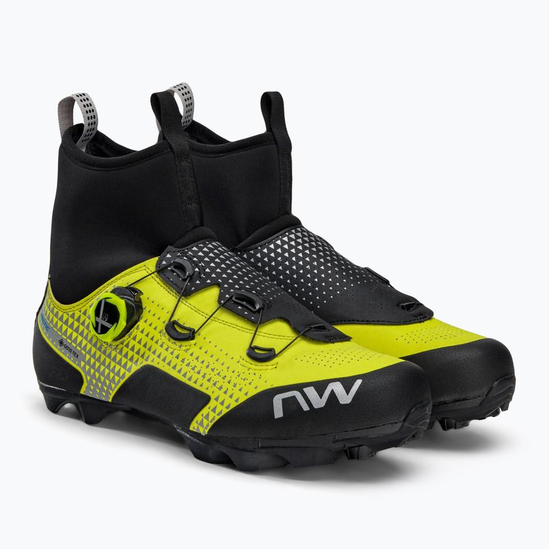 Scarpe da ciclismo MTB da uomo Northwave Celsius XC ARC. GTX giallo fluo/nero 4