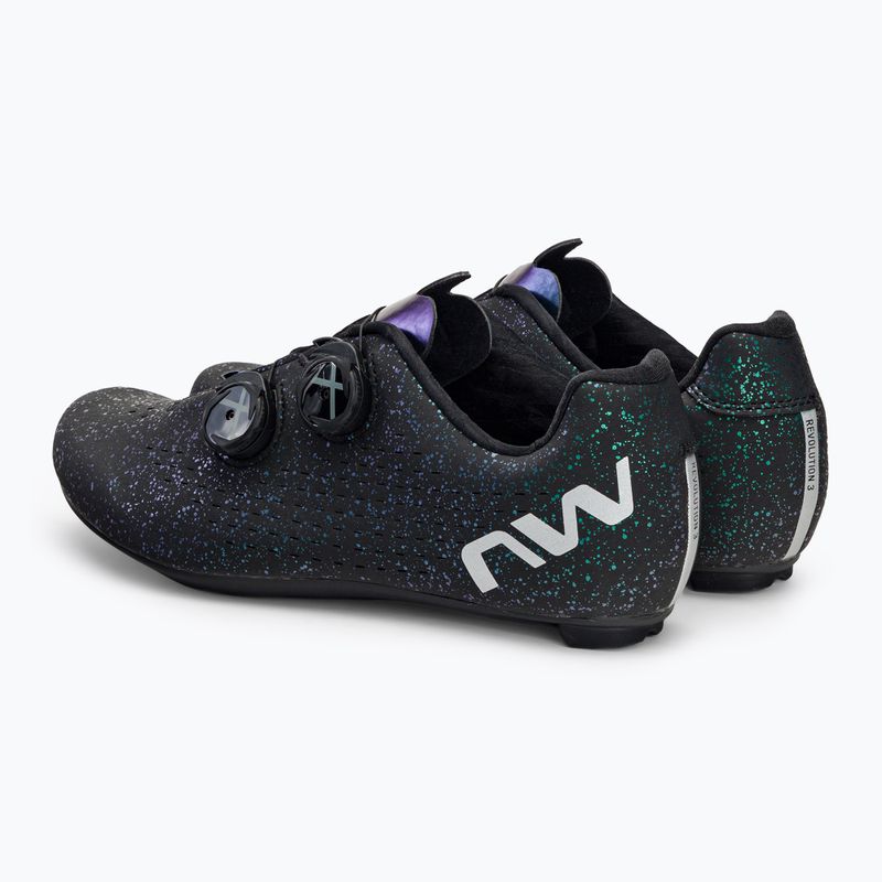 Northwave Revolution 3 Freedom scarpe da strada da uomo nero/iridescente 3