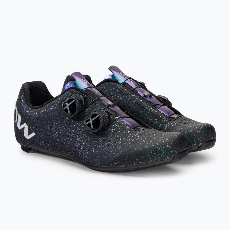 Northwave Revolution 3 Freedom scarpe da strada da uomo nero/iridescente 4