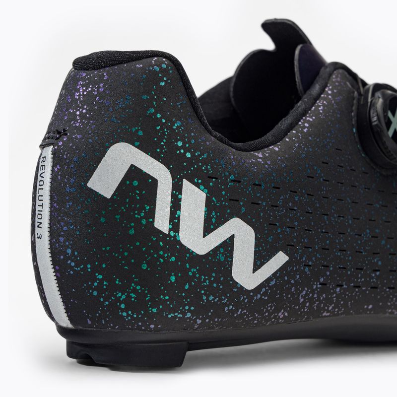Northwave Revolution 3 Freedom scarpe da strada da uomo nero/iridescente 9