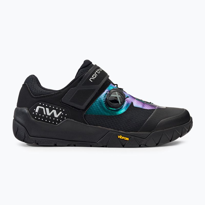 Scarpe da ciclismo MTB da uomo Northwave Overland Plus nero/iridescente 2