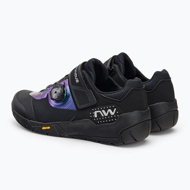 Scarpe da ciclismo MTB da uomo Northwave Overland Plus nero/iridescente 3