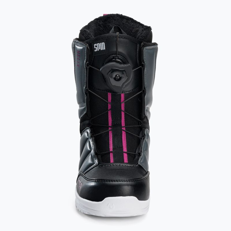 Scarponi da snowboard da donna Northwave Helix Spin nero/grigio scuro 3