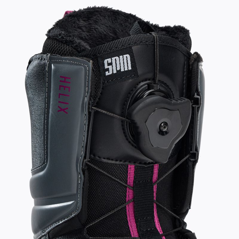 Scarponi da snowboard da donna Northwave Helix Spin nero/grigio scuro 6
