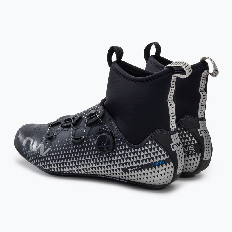 Scarpa da strada Northwave Celsius R Arctic GTX da uomo grigio carbonio/riflettente 3