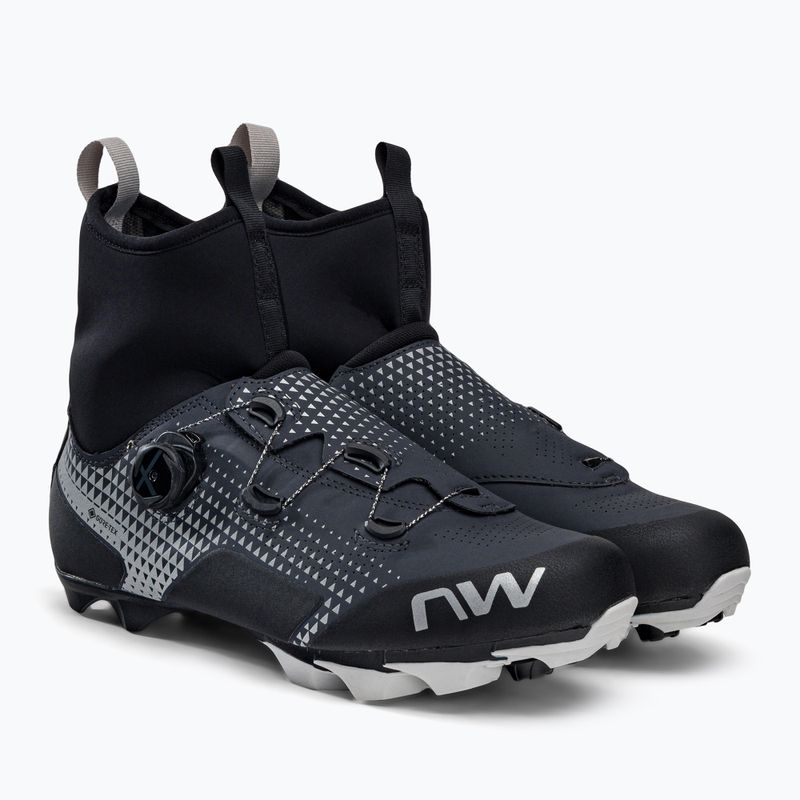 Scarpe da ciclismo MTB da uomo Northwave Celsius XC GTX grigio carbonio/riflettente 4