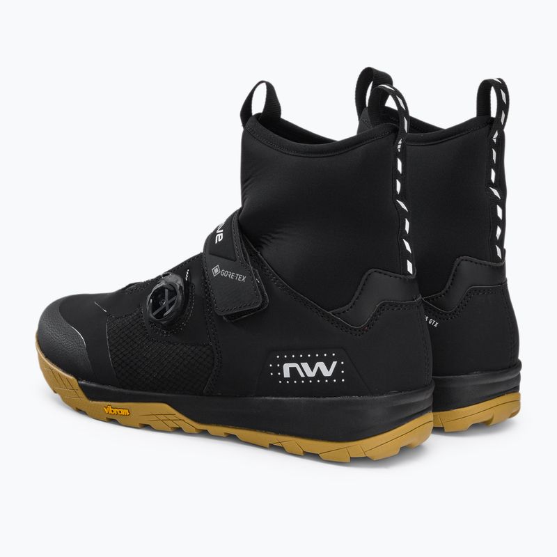 Scarpe da ciclismo MTB da uomo Northwave Kingrock Plus GTX nero/miele 3