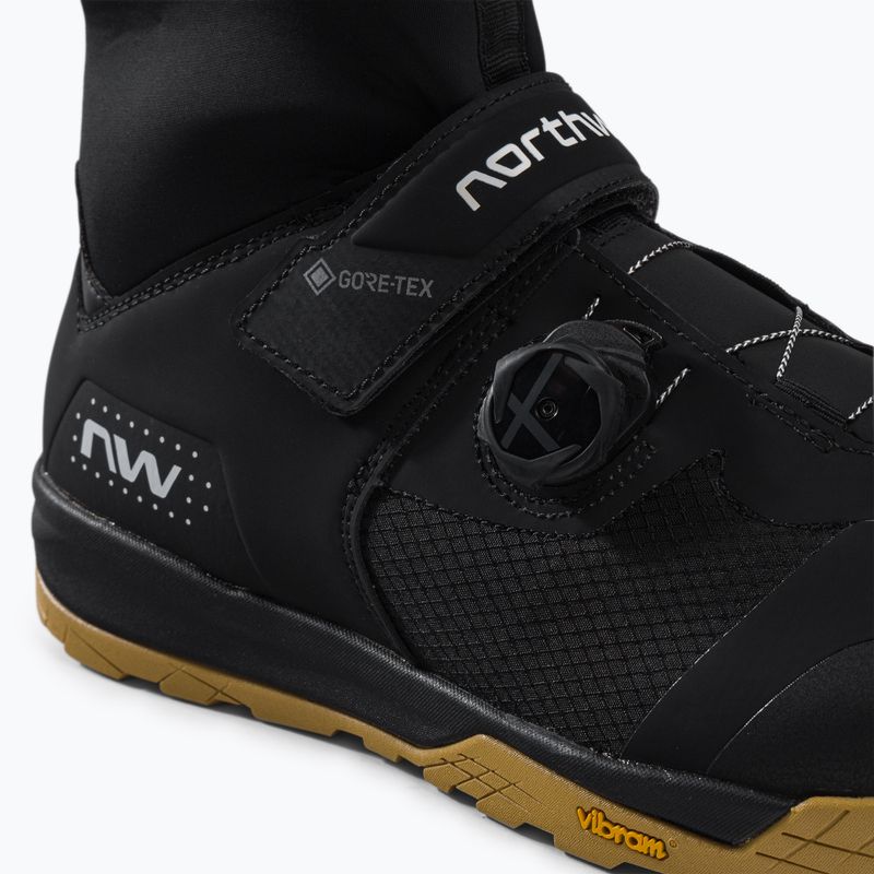 Scarpe da ciclismo MTB da uomo Northwave Kingrock Plus GTX nero/miele 8
