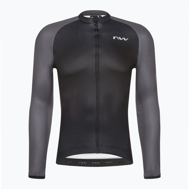 Northwave Blade 4 nero/grigio scuro da uomo, manica lunga da ciclismo