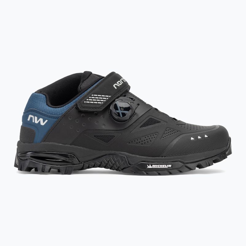 Scarpe da ciclismo MTB da uomo Northwave Enduro Mid 2 nero/blu profondo 2