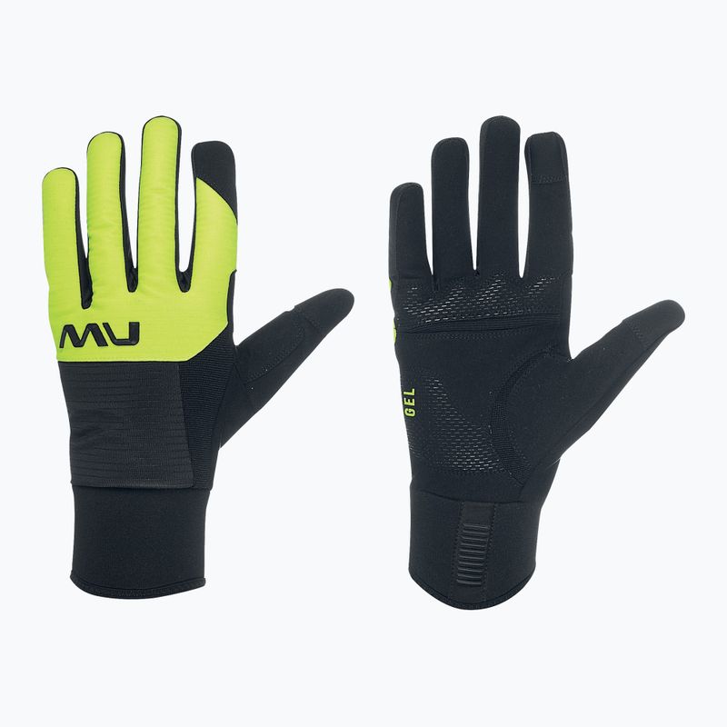 Guanti da ciclismo Northwave Fast Gel nero/giallo fluo da uomo 5