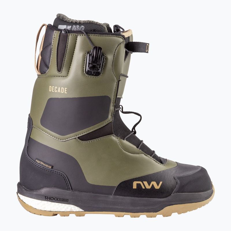 Scarponi da snowboard da uomo Northwave Decade SLS verde foresta/nero 8