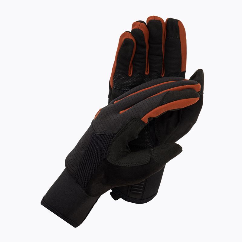 Guanti da ciclismo Northwave Fast Gel nero/cannella da uomo