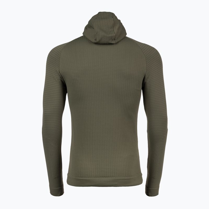 Felpa Northwave Route Knit da uomo con cappuccio verde bosco 2