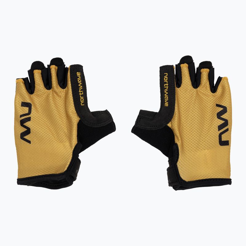 Guanti da ciclismo Northwave Active a dita corte da uomo, ocra 3