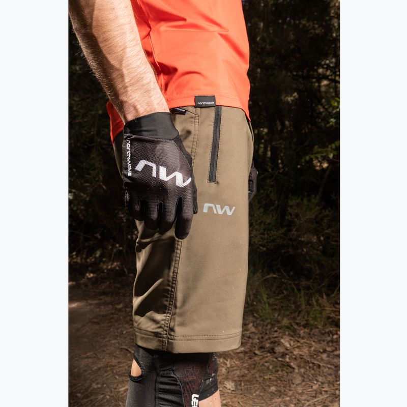 Pantaloncini da ciclismo da uomo Northwave Escape 2 Baggy verde bosco 4