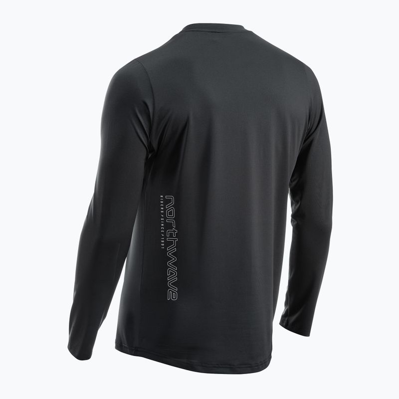 Northwave Bomb cycling longsleeve uomo nero/grigio chiaro 2