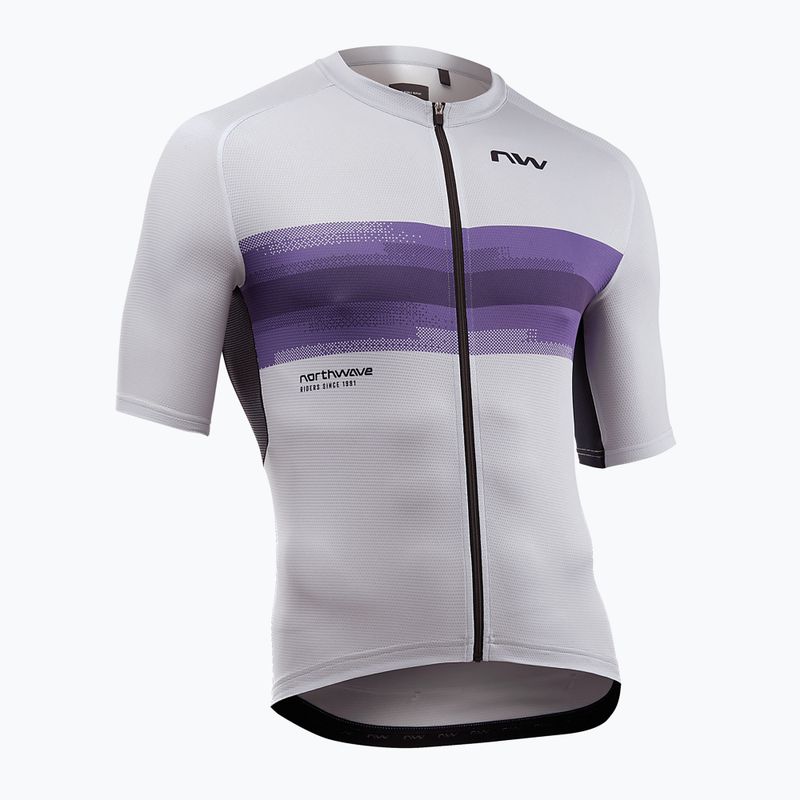 Northwave Force Evo maglia da ciclismo da uomo grigio chiaro/viola scuro