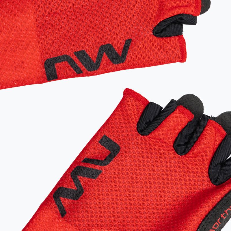 Guanti da ciclismo da uomo Northwave Active Short Finger rosso radioso 4