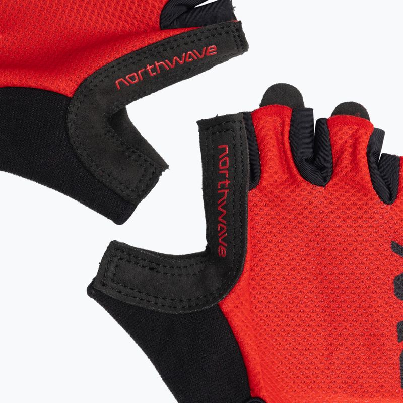 Guanti da ciclismo da uomo Northwave Active Short Finger rosso radioso 5