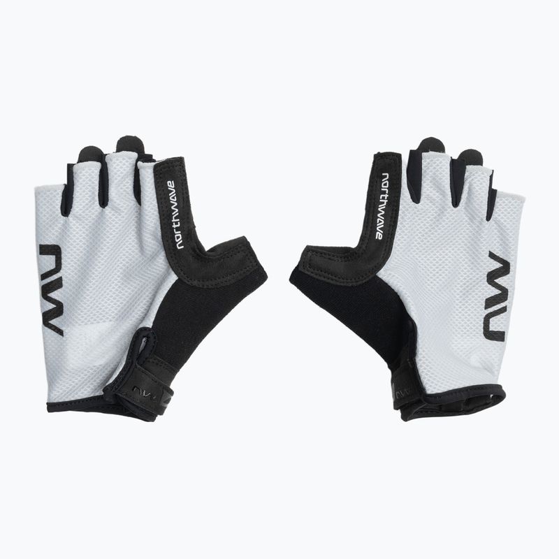 Guanti da ciclismo Northwave Active a dita corte da uomo grigio chiaro 2