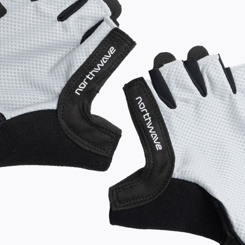 Guanti da ciclismo Northwave Active a dita corte da uomo grigio chiaro 4