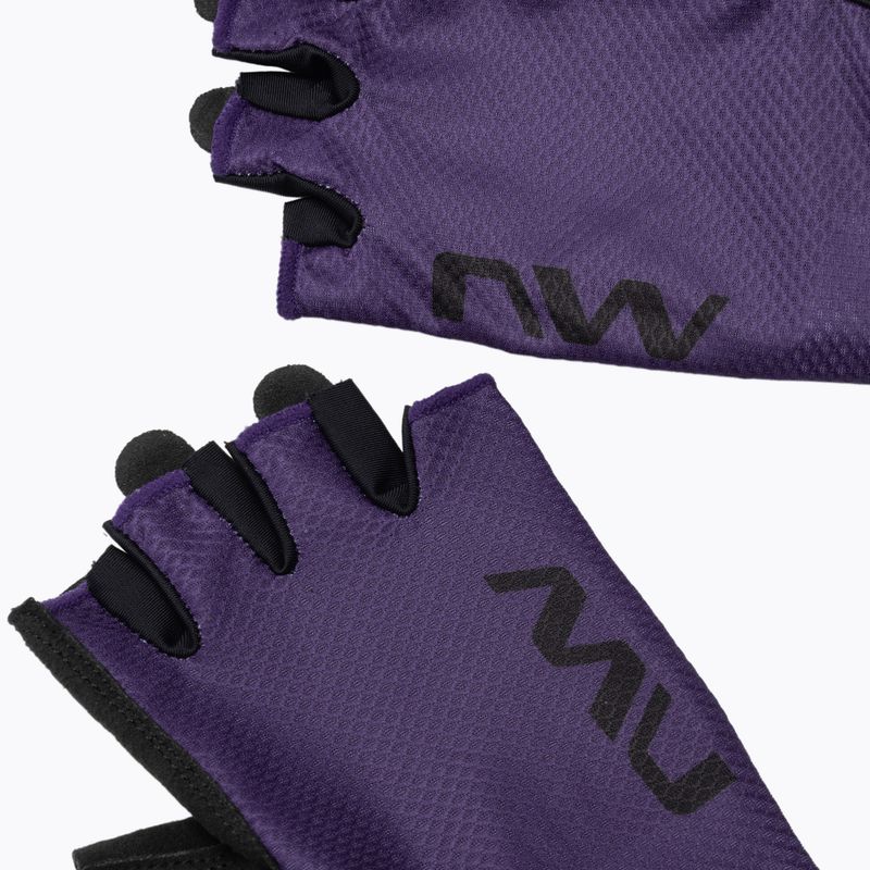 Guanti da ciclismo da donna Northwave Active Dito corto viola scuro 4