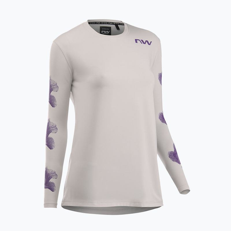 Manica lunga ciclismo donna Northwave Xtrail grigio chiaro/viola scuro
