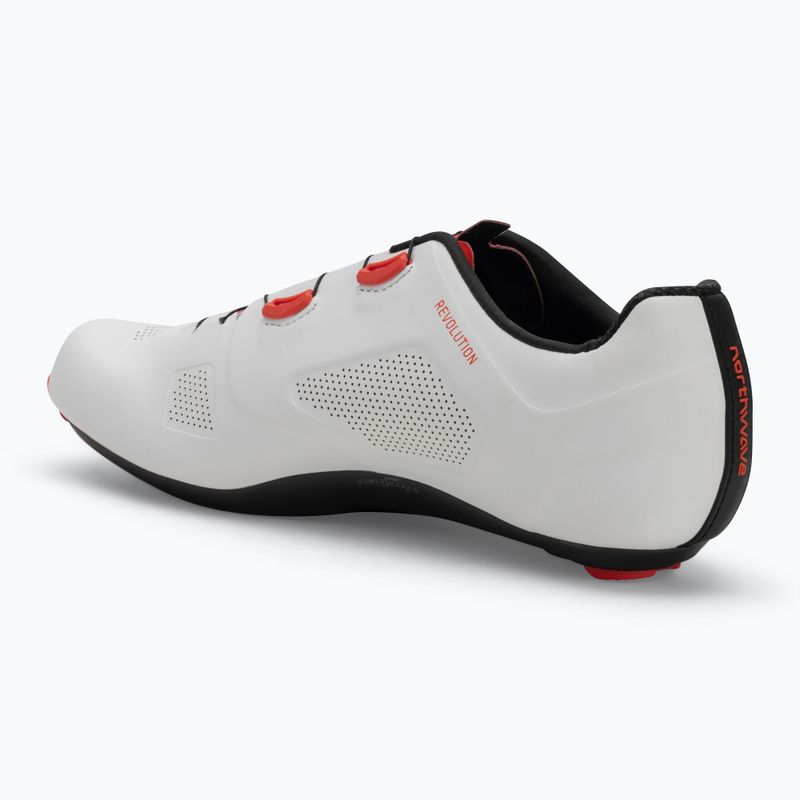 Scarpe da strada Northwave Revolution uomo bianco/rosso fluo 3