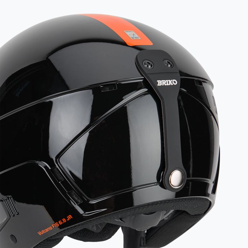 Casco da sci per bambini Briko Vulcano FIS 6.8 JR shiny black/orange 7