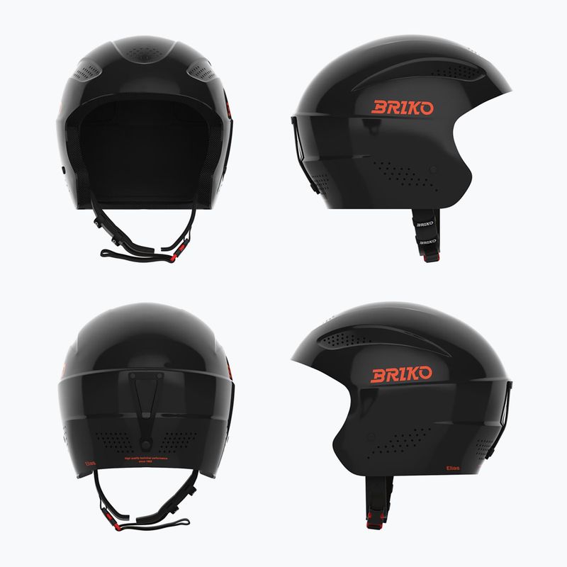 Casco da sci bambino Briko Elias Jr shiny black/orange 4