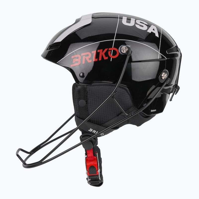 Casco da sci Briko Slalom 2.0 USA shiny black/white/cardinal red 4