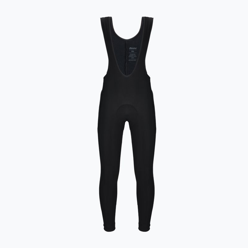Pantaloni da ciclismo da uomo Santini Raro Winter Thermofleece nero