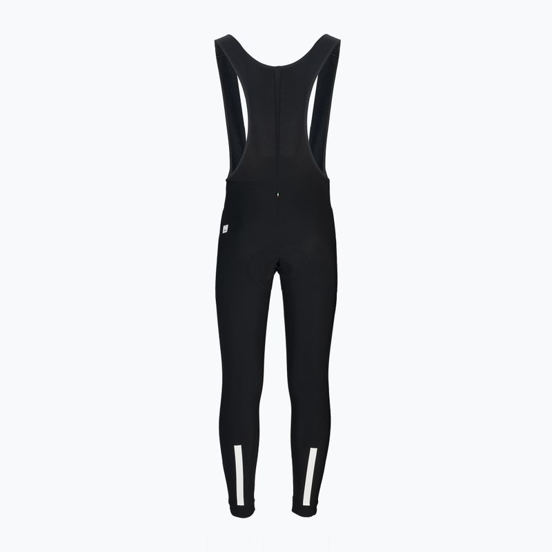 Pantaloni da ciclismo da uomo Santini Raro Winter Thermofleece nero 2