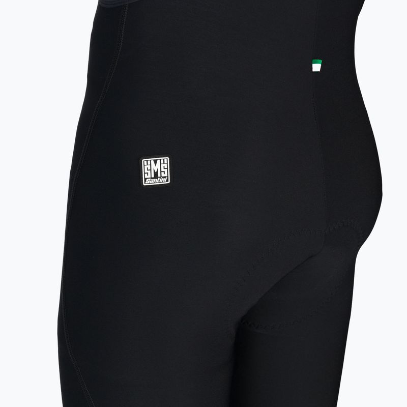 Pantaloni da ciclismo da uomo Santini Raro Winter Thermofleece nero 3