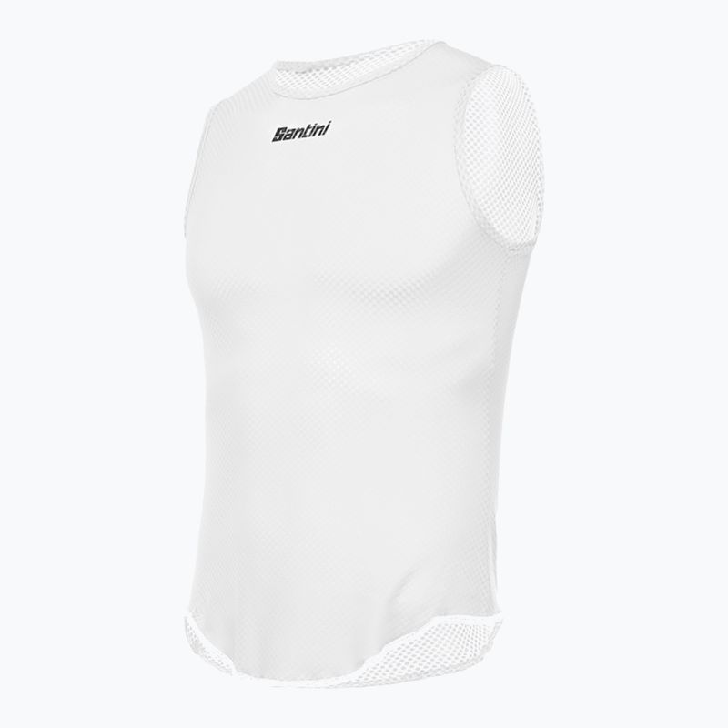 Maglia ciclismo Santini senza maniche Lieve bianco 6