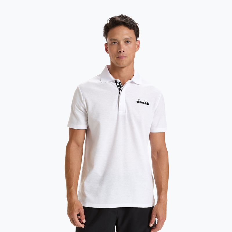 Polo Diadora Statement bianco ottico da uomo 2