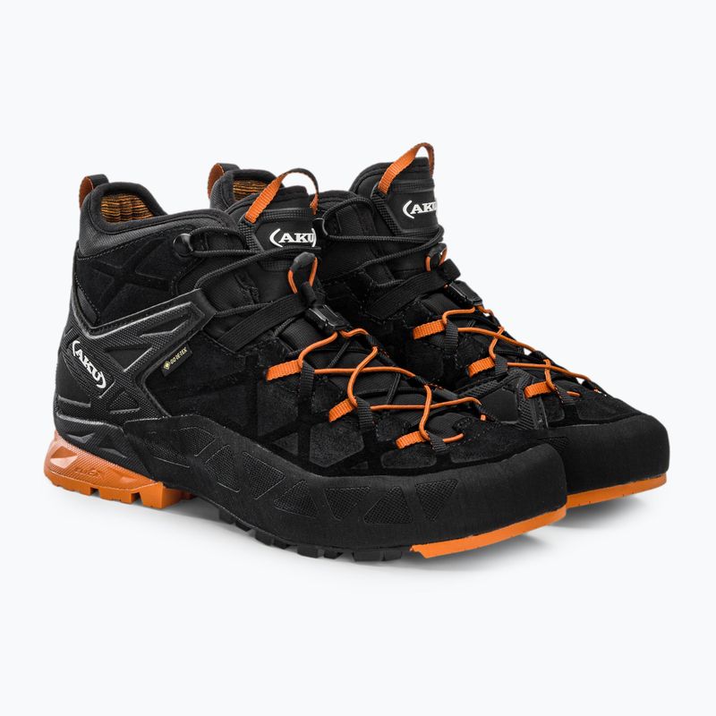 AKU Rock DFS Mid GTX nero/arancio scarpe da avvicinamento da uomo 4