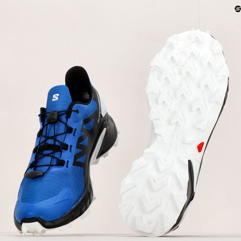 Scarpe da corsa Salomon Supercross 4 GTX da uomo blu lapis/nero/bianco 15
