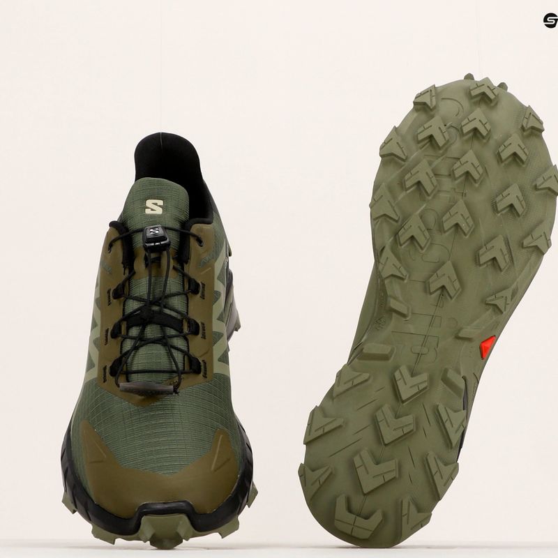 Salomon Supercross 4 scarpe da corsa uomo olvnig/grigio muschio/nero 16