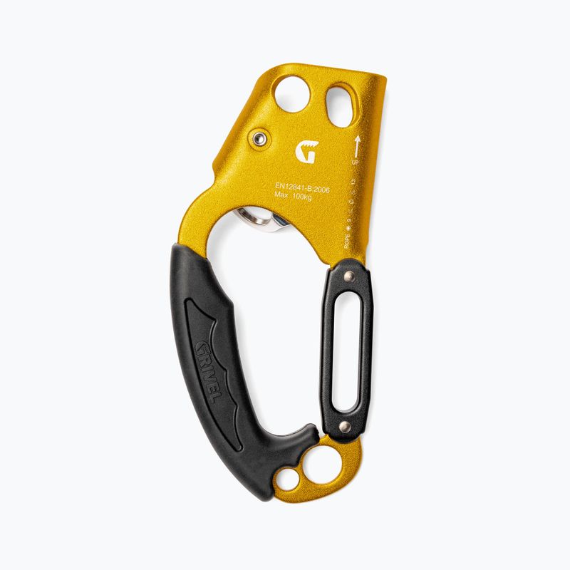 Morsetto da arrampicata Grivel A&D Ascender Descender Right giallo 2