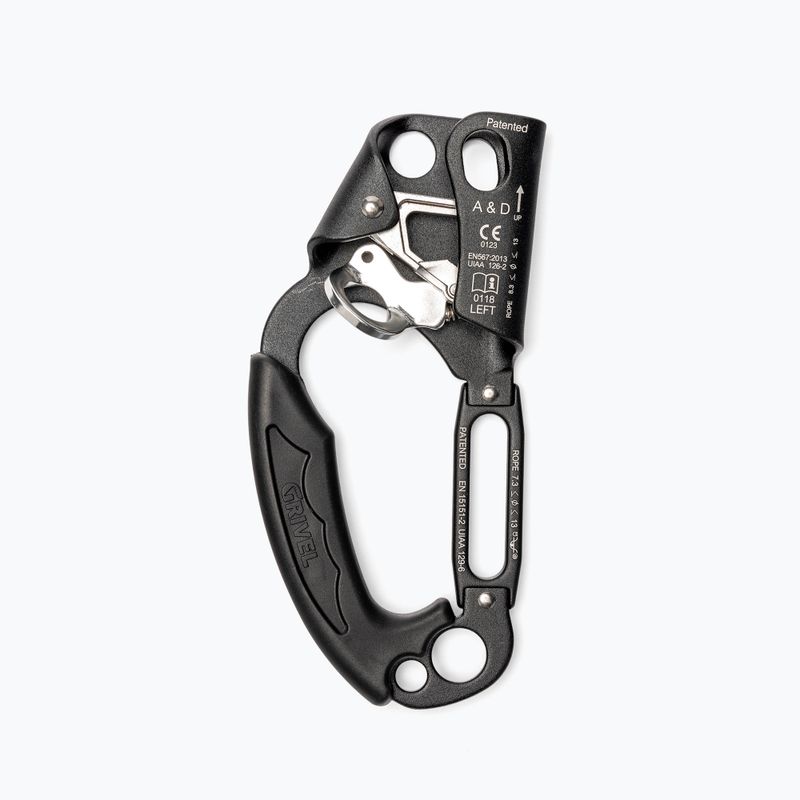 Morsetto da arrampicata Grivel A&D Ascender Descender Left nero