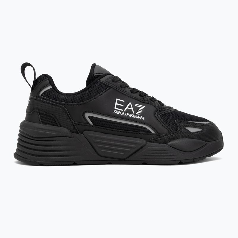 EA7 Emporio Armani Ace Runner Nuove scarpe triple nero / argento 2