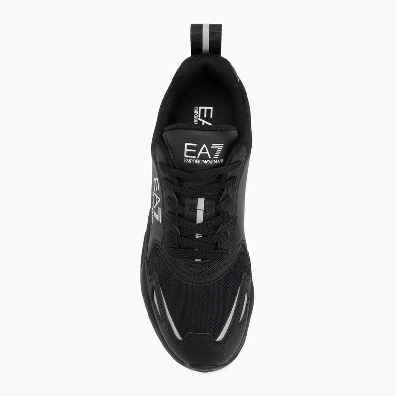 EA7 Emporio Armani Ace Runner Nuove scarpe triple nero / argento 5