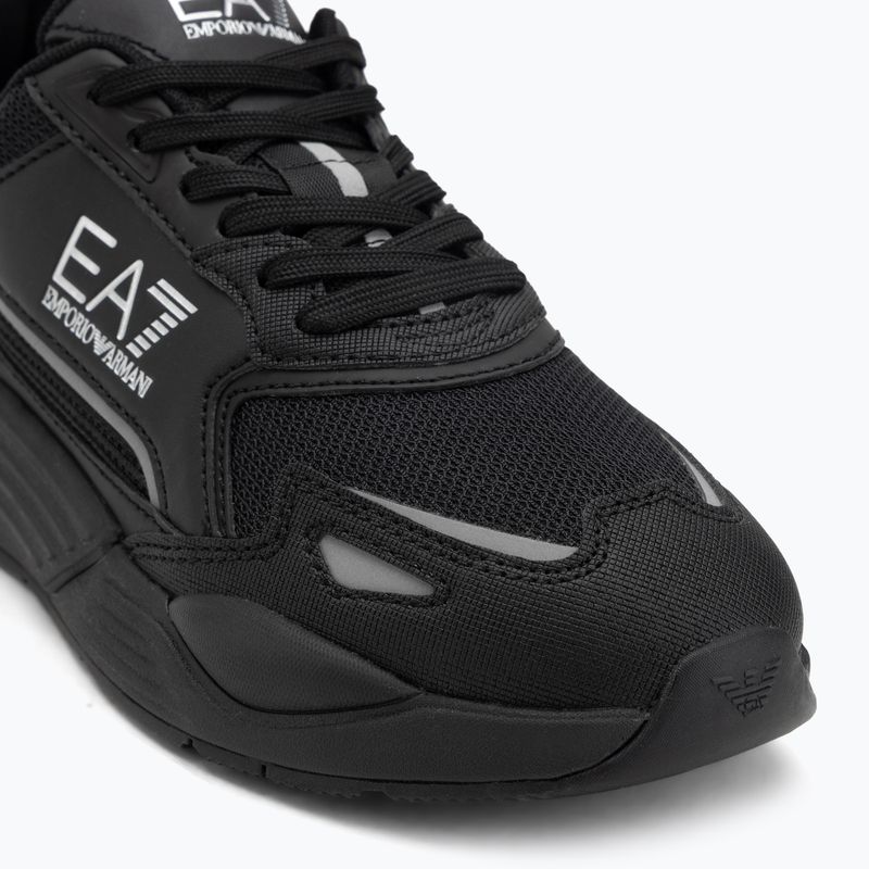 EA7 Emporio Armani Ace Runner Nuove scarpe triple nero / argento 7