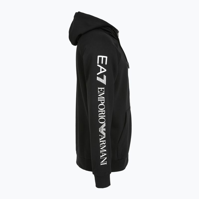 Emporio Armani Uomo EA7 Train Logo Series Extended Logo Hoodie Fz nero / bianco 3
