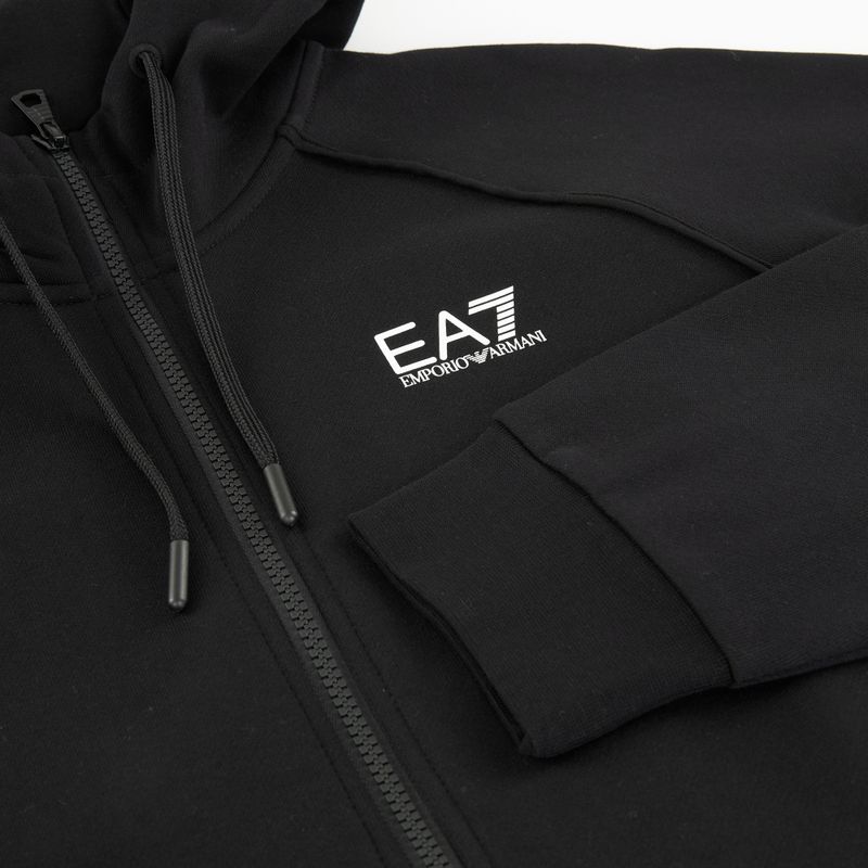 Emporio Armani Uomo EA7 Train Logo Series Extended Logo Hoodie Fz nero / bianco 5