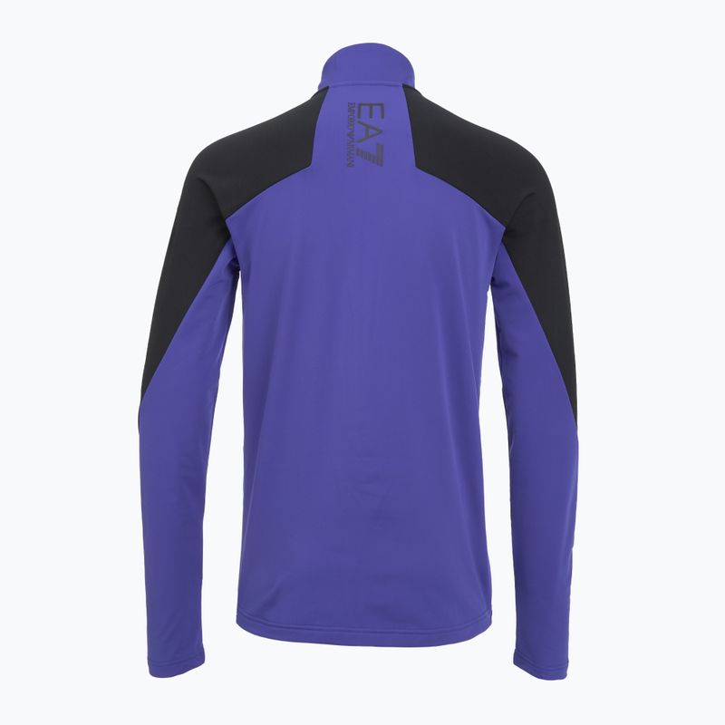 Uomo EA7 Emporio Armani Ski Kitzbuhel Power Stretch Colorblock T-Top Fz felpa blu clematis 2