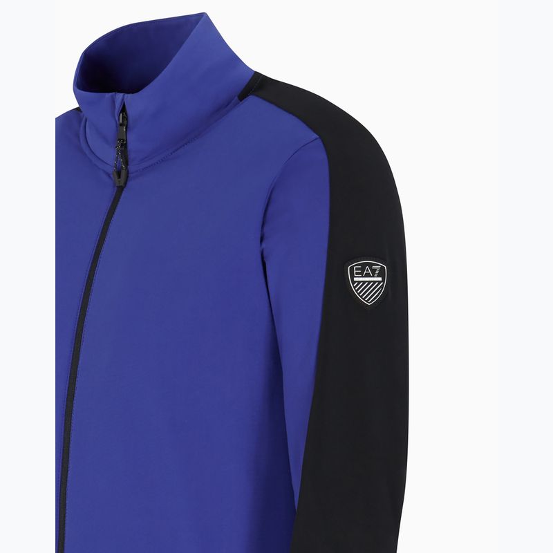 Uomo EA7 Emporio Armani Ski Kitzbuhel Power Stretch Colorblock T-Top Fz felpa blu clematis 3